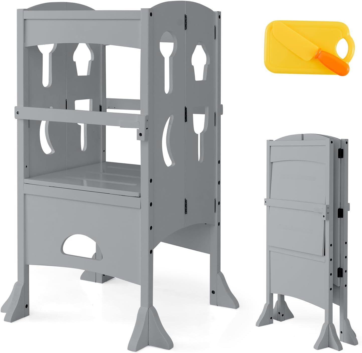 Amazon.com: HONEY JOY Kitchen Step Stool for Toddlers, Children Wooden ...