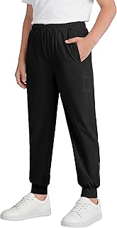 Cooraby Boys Lightweight Jogger Pants Quick Dry Hiking Athletic Pants Youth Kids Active Running Pants