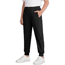 Cooraby Boys Lightweight Jogger Pants Quick Dry Hiking Athletic Pants Youth Kids Active Running Pants