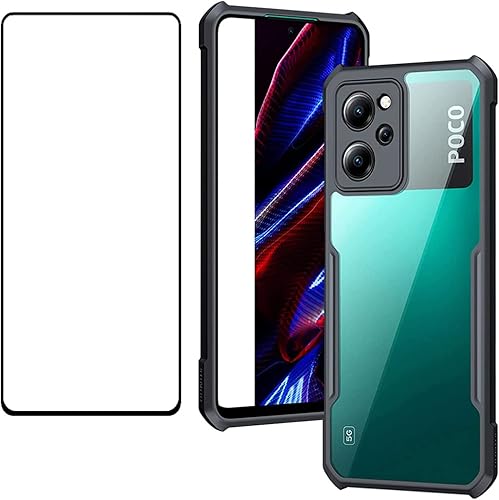 Miniatura 1 de Funda transparente para XiaoMi Poco X5 Pro 5G, ultrafina, ligera, parachoques de TPU suave + parte trasera acrílica transparente, bolsas de aire de