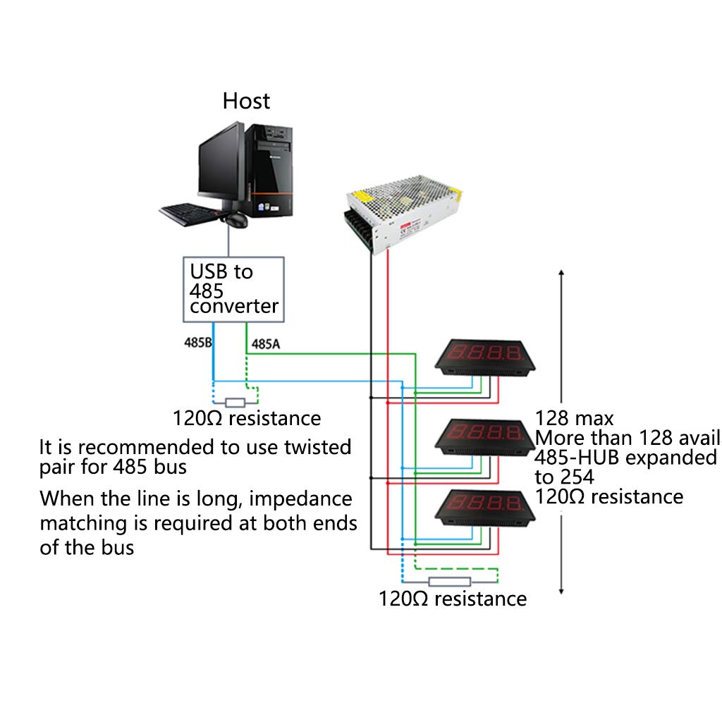 Rs 485 Module Price RS485 Serial Port Table Led Digital Tube Display ...