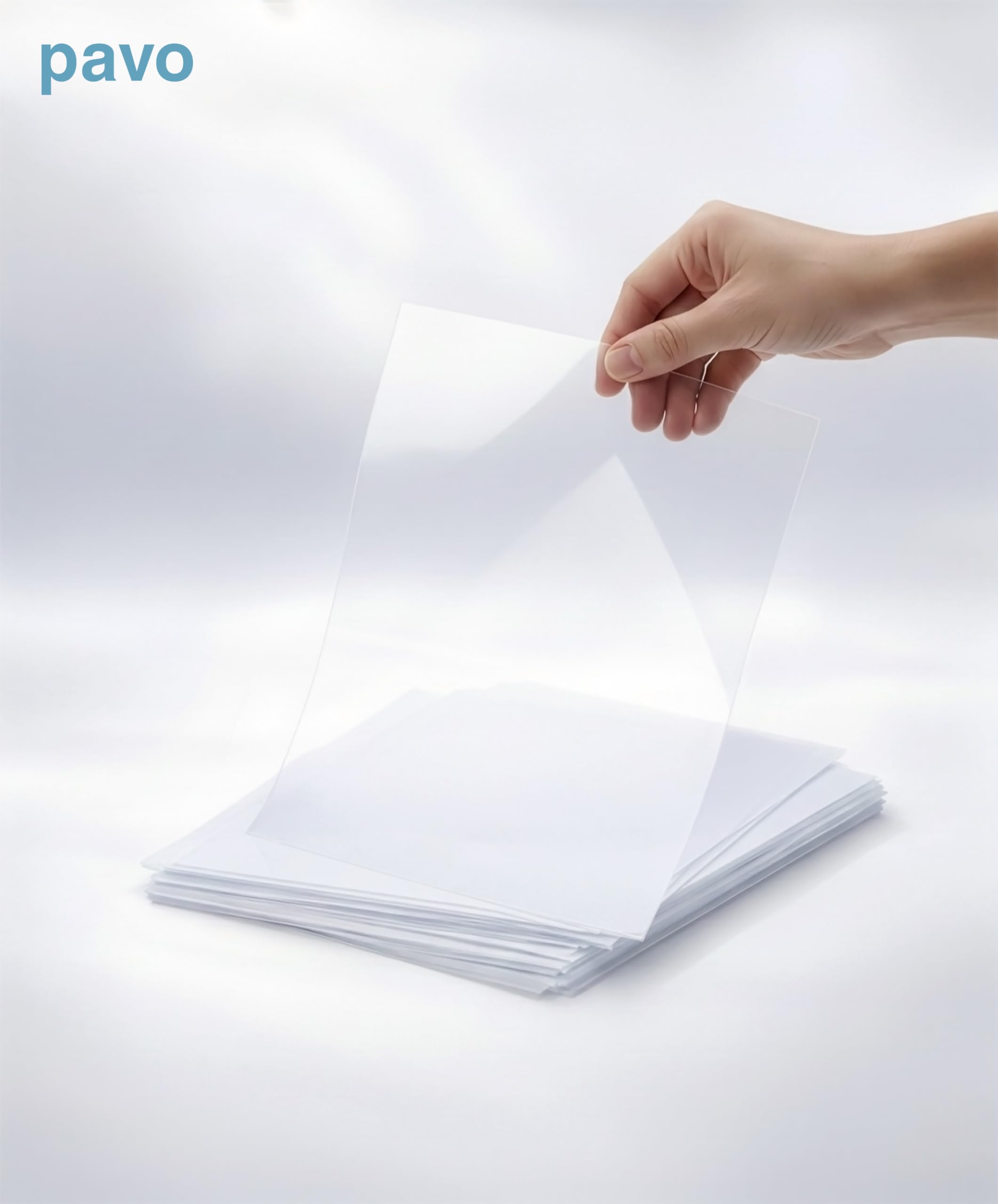 Pavo - A4 Portadas para encuadernar de PVC transparente, 250 micras, pack de 100