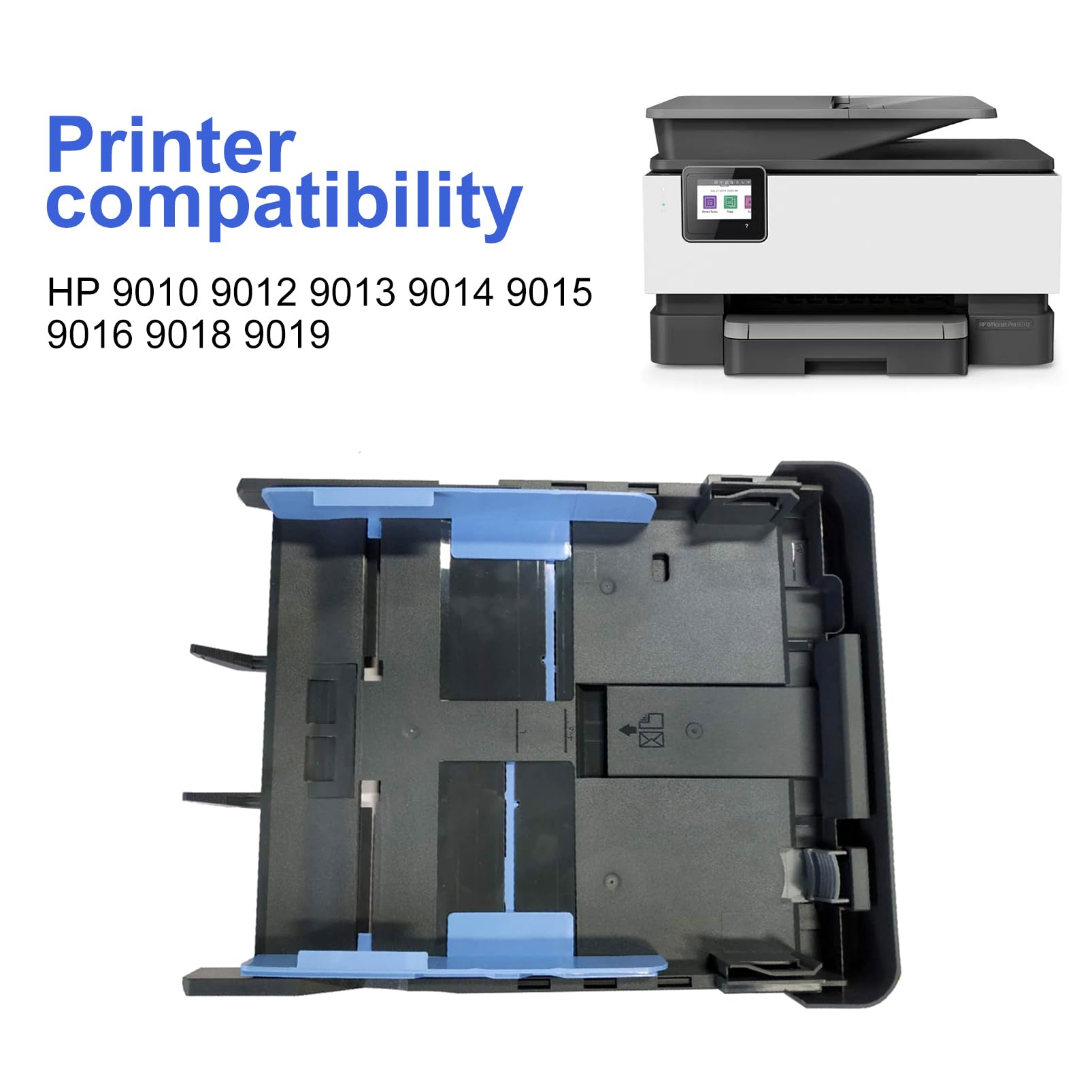 Bac D'Entrée Papier Pour Imprimante HP 8010/8018/8020/9010/9019 - Pièce De Rechange 1KR42-90026 - ABS - Installation Facile - 12