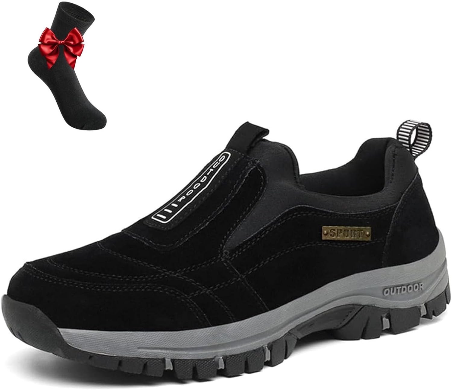 Men's Comfortable Waterproof Orthopedic Walking Shoes, Waterproof Slip On Hiking Shoes for Men
