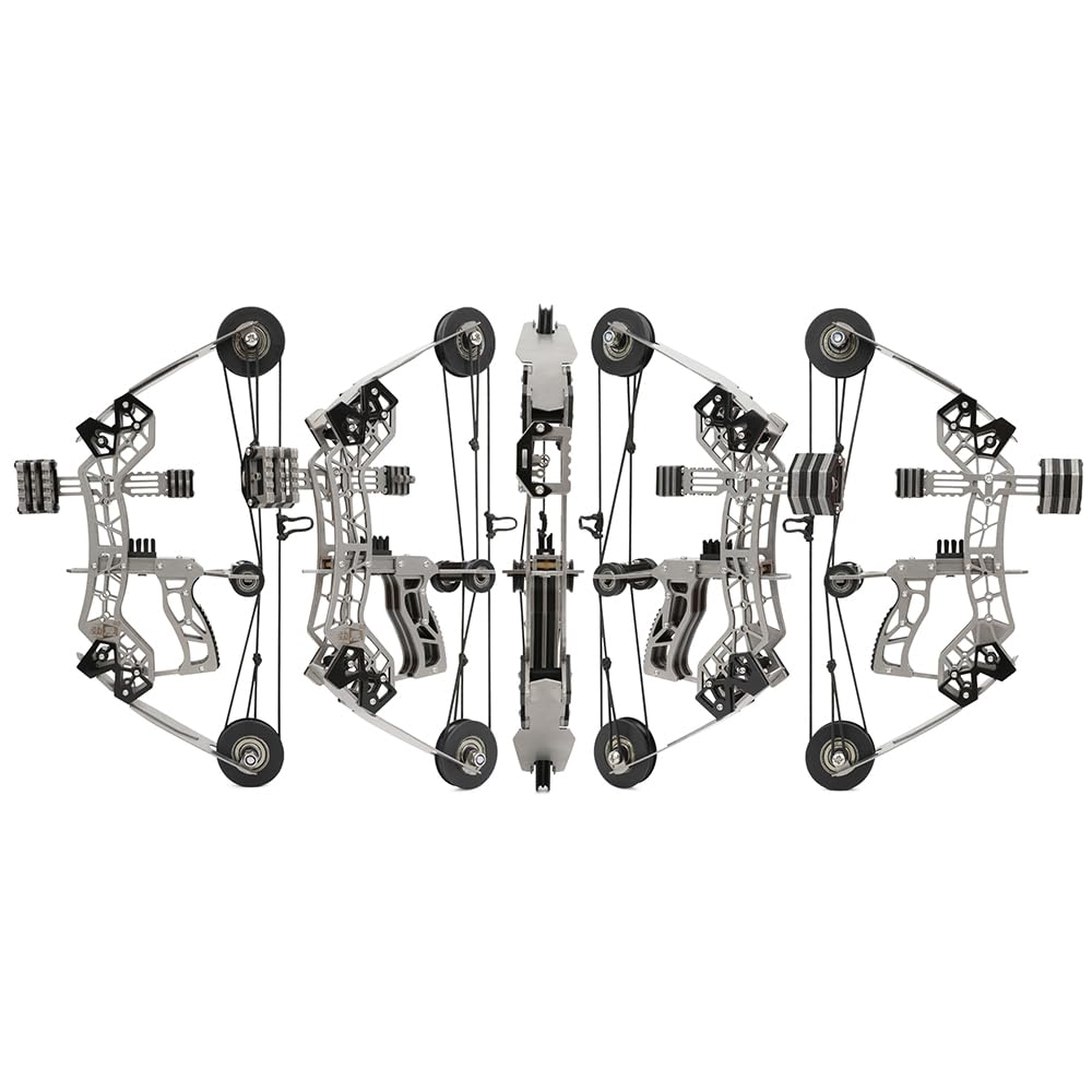 Set arco compound da 10,4" con peso di trazione di 12 libbre Kit per tiro con l'arco con gittata di 40-50 m - Perfetto per il tiro al bersaglio, i giochi di tiro e i regali delle feste