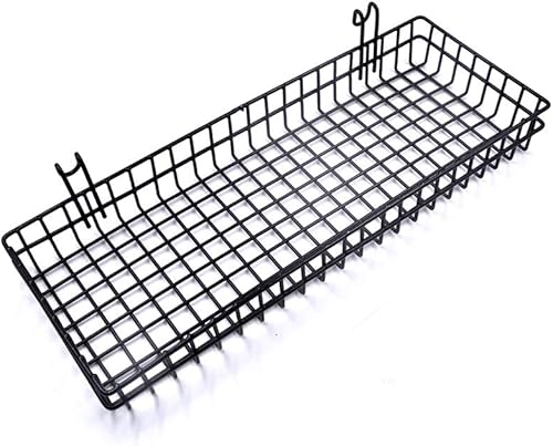 Cesta colgante de alambre de metal negro, multifunción, soporte de rejilla de pared de malla creativa, organizador de almacenamiento, soporte para