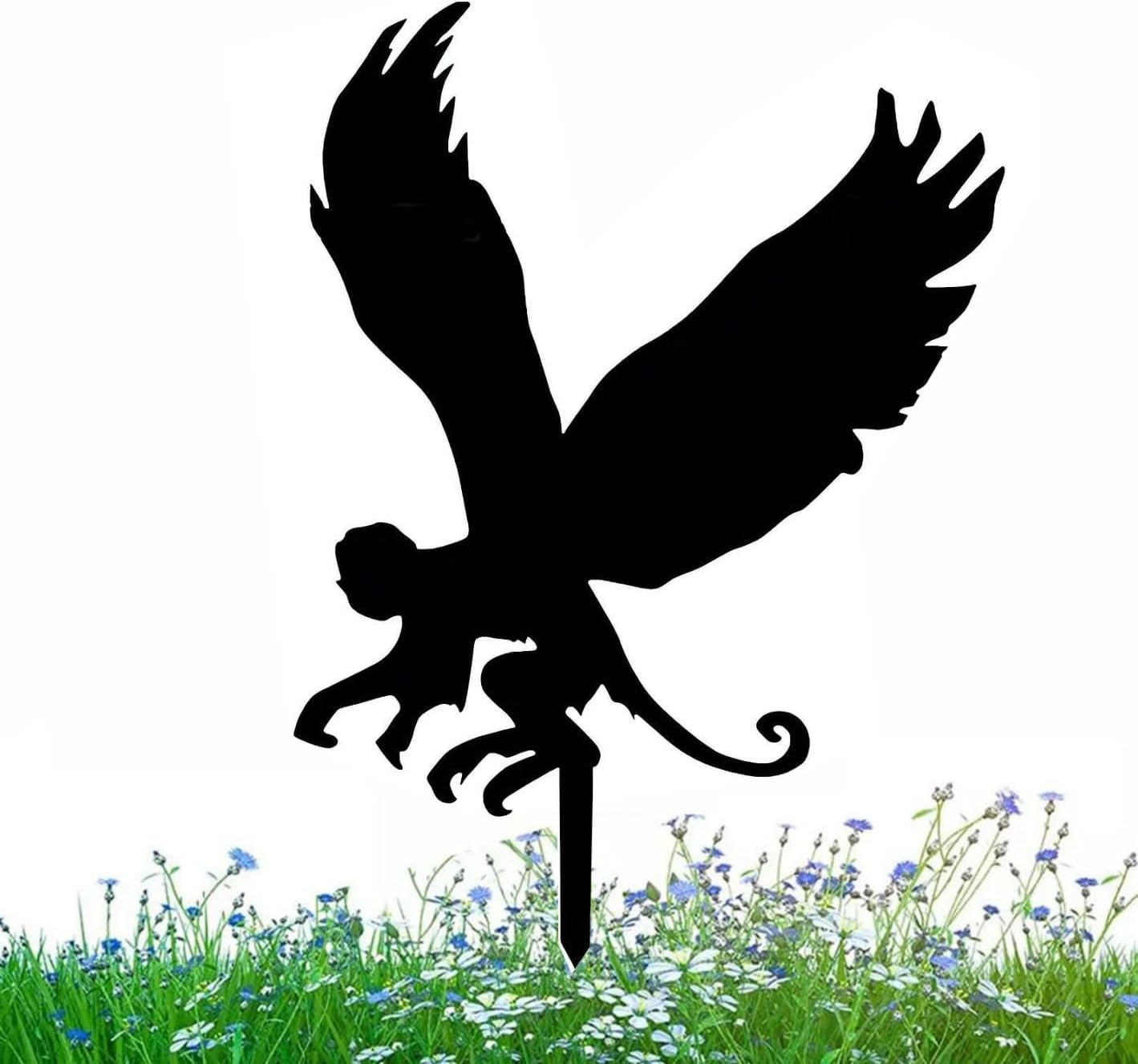 rujjftsy Funny Fly Monkey Garden Stake, Black Monkey Stake