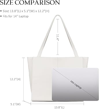 befen Genuine Leather Tote Bag for Women Work, Women's Leather Shoulder Bags Purses Satchel Handbags with Laptop Compartment