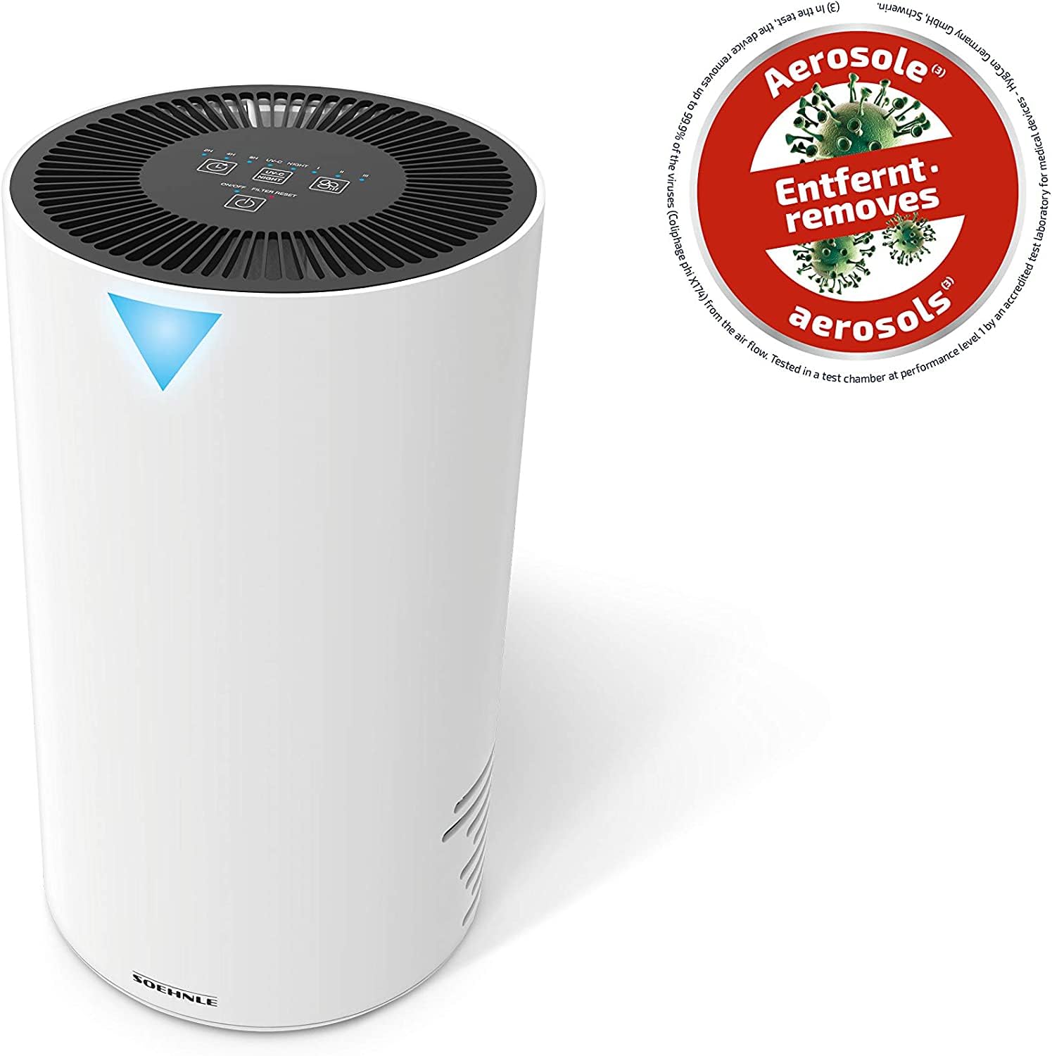 Soehnle Airfresh Clean 300 Purificatore d'aria per la protezione da allergeni, Deumidificatore efficace, Depuratore aria adatto a soggetti allergici