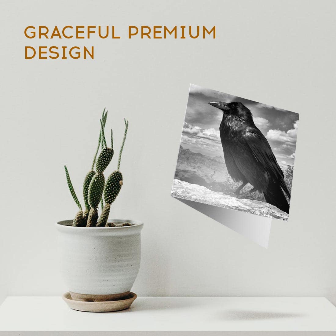 Artery8 Carte De Vœux Représentant Un Corbeau Noir Avec