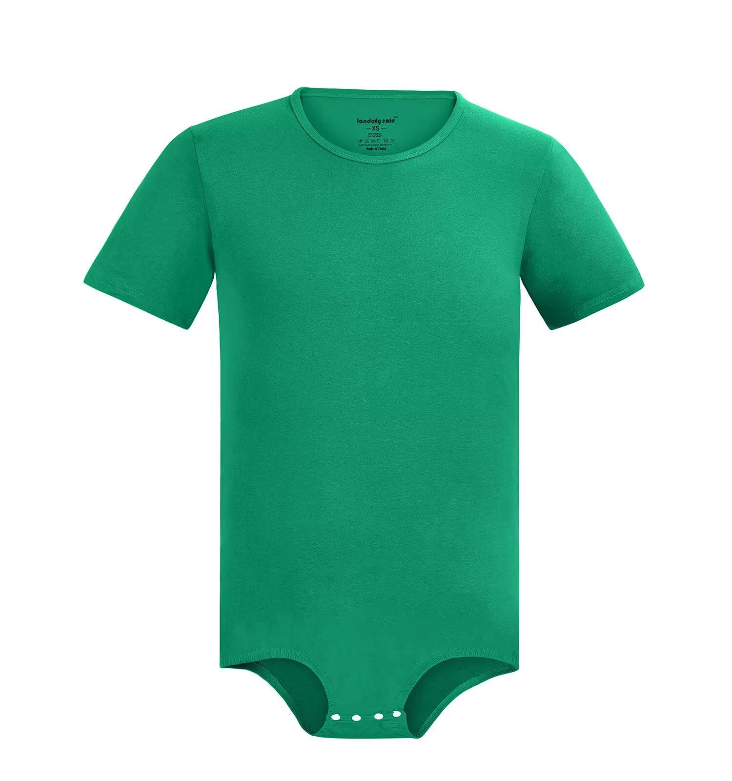 landofgenie Homo Men's Short Sleeve Bodysuit Onesie Pyjamas Romper Basic Onesie, Green, L-picture-16