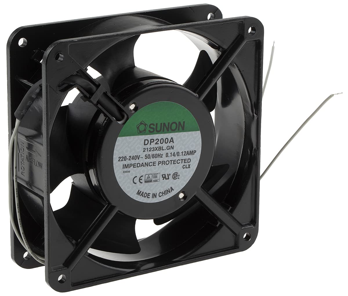 Sunon Ventola 120 x 120 x 38 mm DP200A2123XBL AC 230 V 2850 giri/min 45 dBA cuscinetti a sfera 2 fili