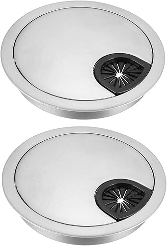 uxcell Cubierta de agujero para cable, aleación de zinc de 3.1 pulgadas3.150 in, ojales, cubierta de agujero para oficina, PC, organizador de