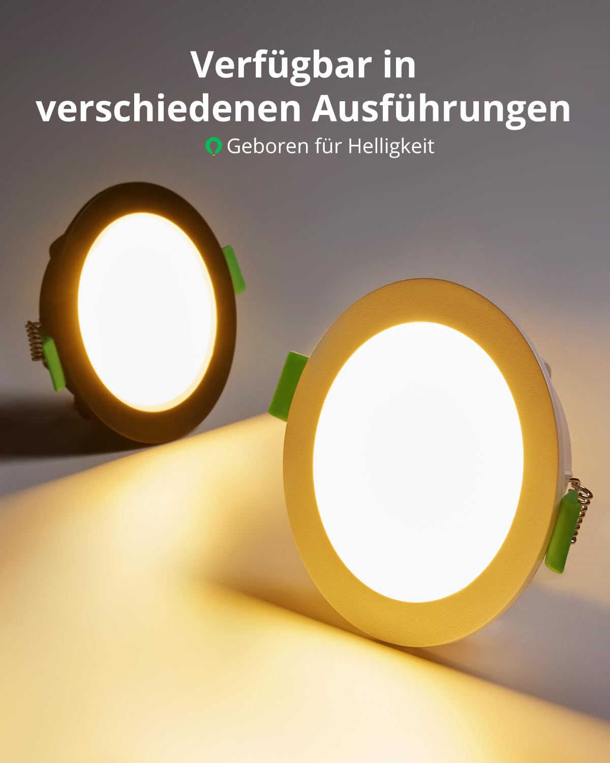 BOJIM LED Einbaustrahler 230V Flach Schwarz, IP65 Hochwasserschutz Spots für Badezimmer, Feuchtraum Küche, Warmweiß 2700K, 68-80mm Lochmaß, 5W Einbauspots Deckenspots, 10er Set