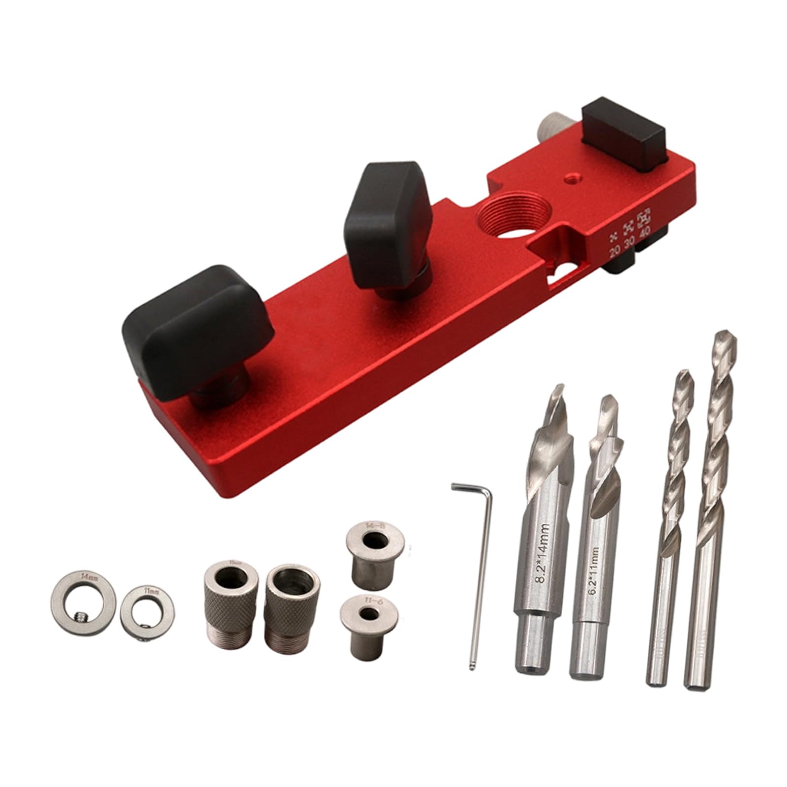 Zepfjhe A Luminum Profile Drill Guide Punching Locator Single Hole Profile Drill For 2020 3030 4040 Punching Drilling Tool Positioner