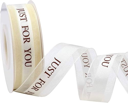 Miniatura 8 de Cinta de San Valentín de gasa marrón de 1 pulgada, cinta para envolver regalos, fiestas de vacaciones, decoraciones de boda, cinta de regalo de 22