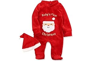 My First Christmas Santa Hat Baby Girl Boy Outfit
