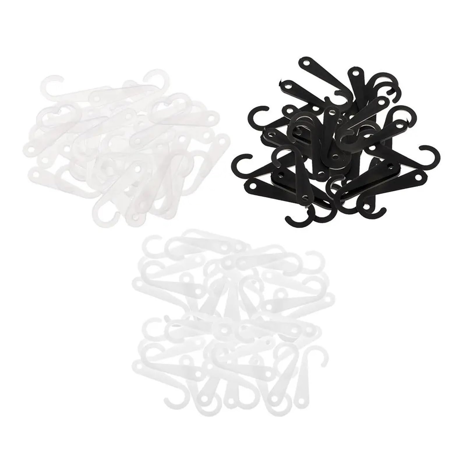 Vaeltor White 1000Pcs Plastic Display J-Hook Sock Hooks Underwear Hanger Plastic Hanging J Hook For Socks Underwear Gloves(White)