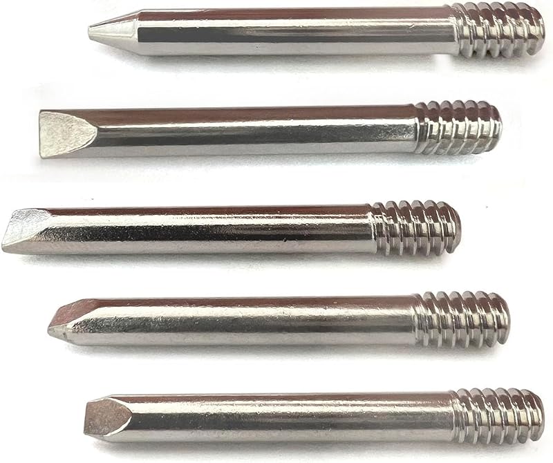 MT Soldering Tips for WELLER SP23 SP25, 5pcs Pack, Conical and Chisel
