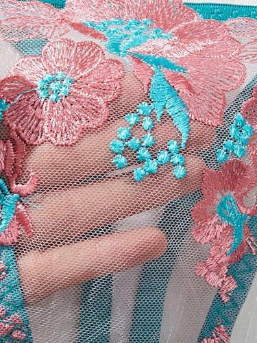 Image of Sexy Floral Embroidered Flower Mesh Underwire Push Up Lingerie Set