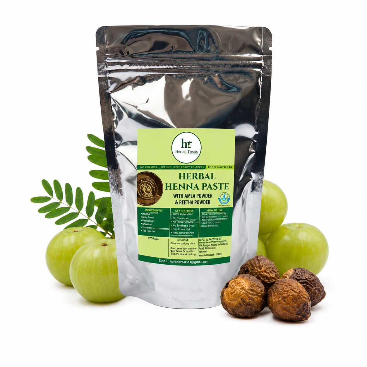 Herbal Henna Hair Paste | Ready-to-Apply Natural Mehndi with Bhringraj & Hibiscus (Pack of 1)-image-19