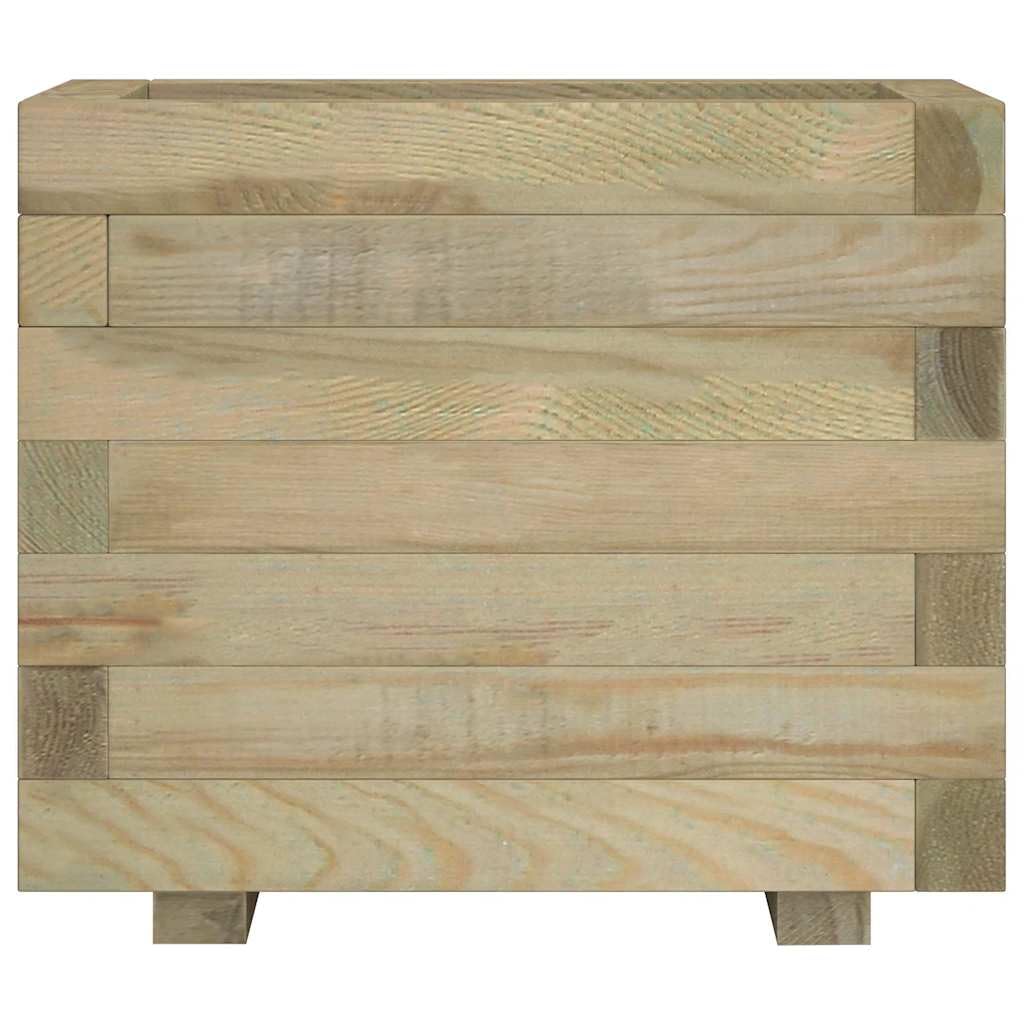 vidaXL Arriate Cuadrado Macetero Maceta Grande de Flores Madera de Pino Impregnada 50x50x40 cm