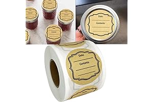 Homemade with Love Kraft Canning Stickers for Bakery Labels