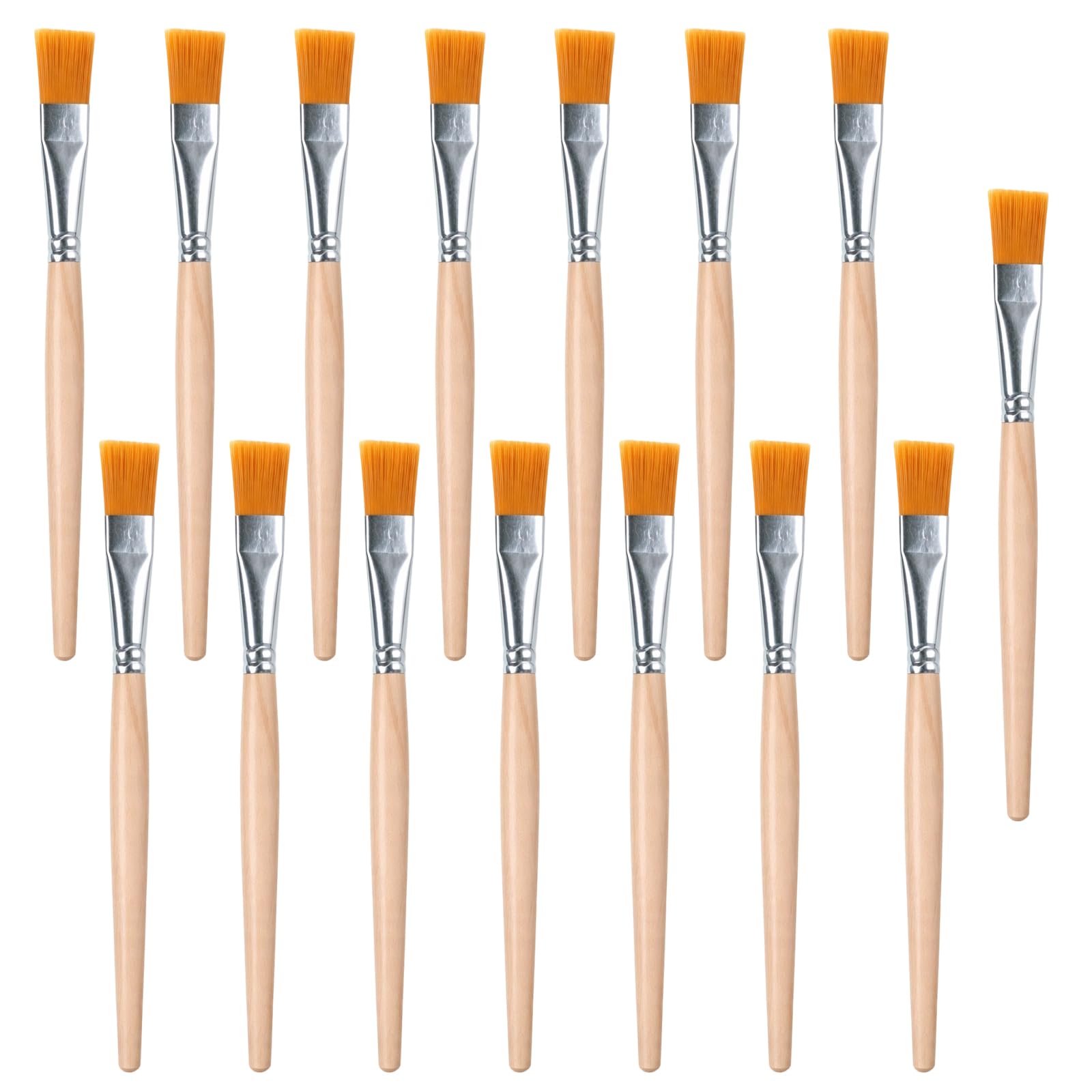 15PCS Flux Brush, Paint Glue Brushes with Wooden Handles, Nylon Brush Paint Glue Brushs, Small Paint Brush Set for Cleaning Soldering Flux Glue Repair Art Painting