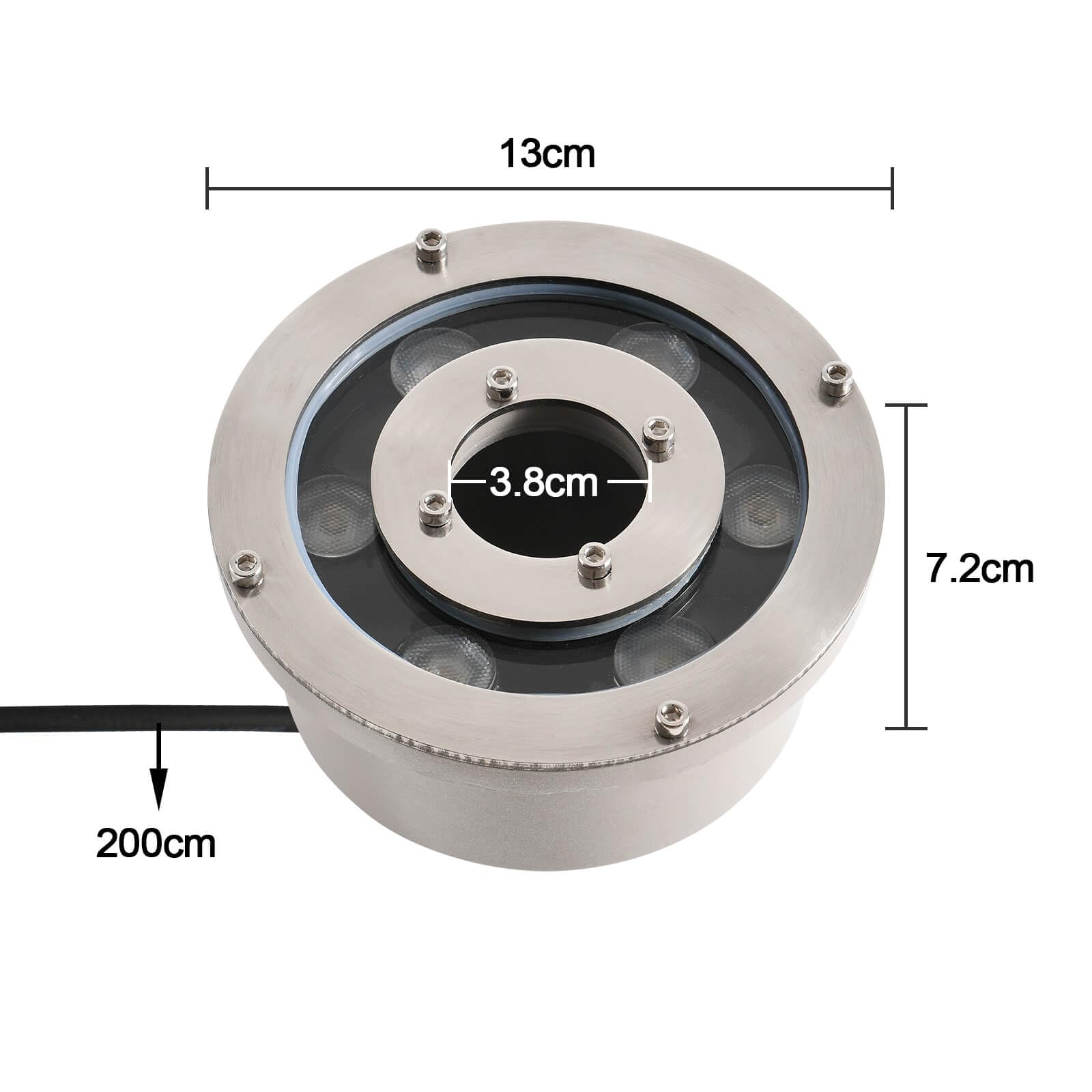 RSN LED Fountain Light LED Underwater Pond Lights 12V DC Warm White IP68 Waterproof Submersible Light for Garden Fountain Pond - Image 3