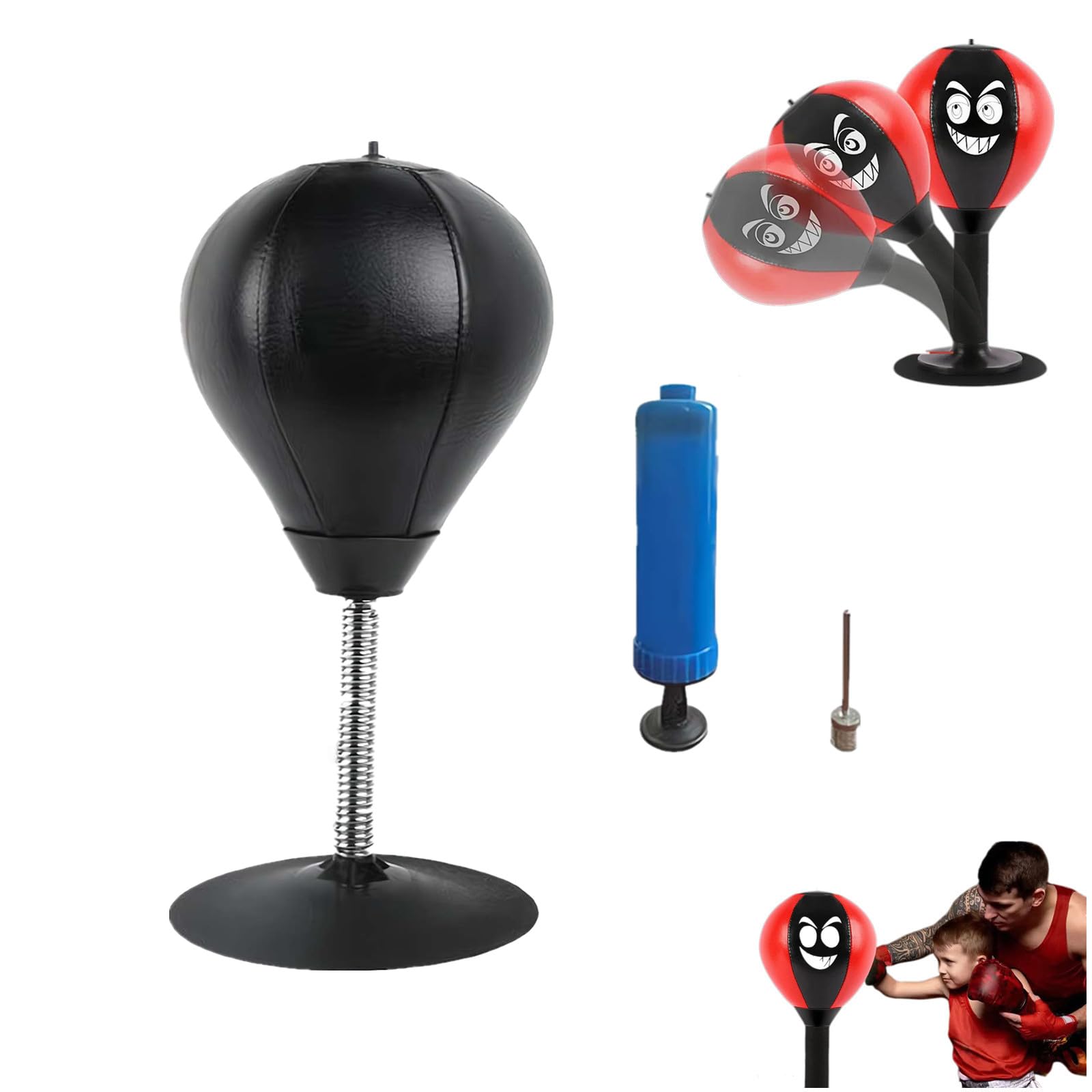 Desktop Rage Bag, Desktop Punching Bag, Stress Relief Boxing Speed Ball with Suction Cup, D-esktop Heavy Duty PunchBall For Rage R-elief, Stress Relief Boxing Speed Ball for Adults