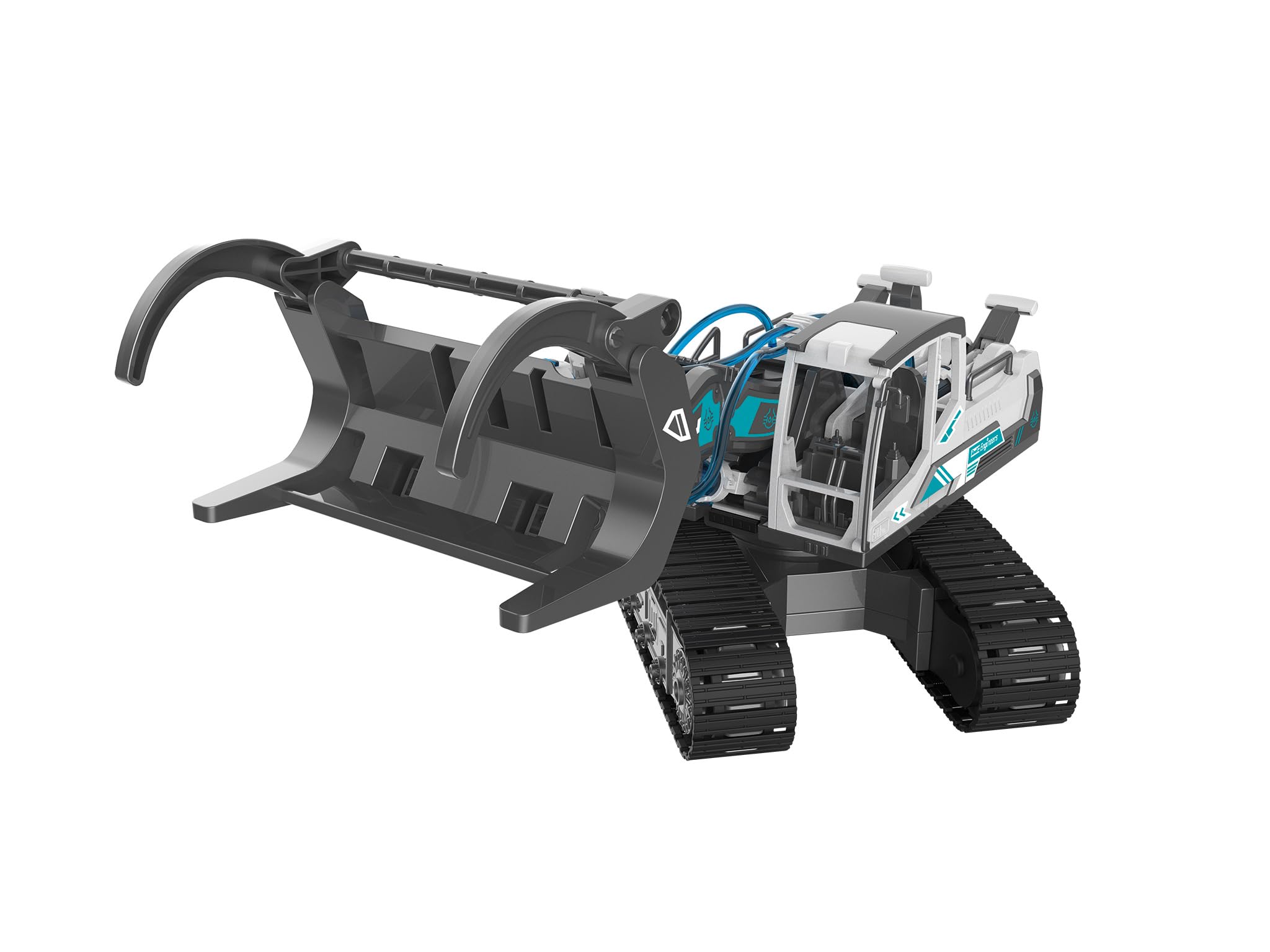 Revell Zestaw do koparki 3 w 1, koparka hydrauliczna, dźwig i ładowarka do drewna, 177 części, mechaniczny napęd łańcuchowy i funkcje hydrauliczne, łatwy montaż bez kleju, dla dzieci od 8 lat