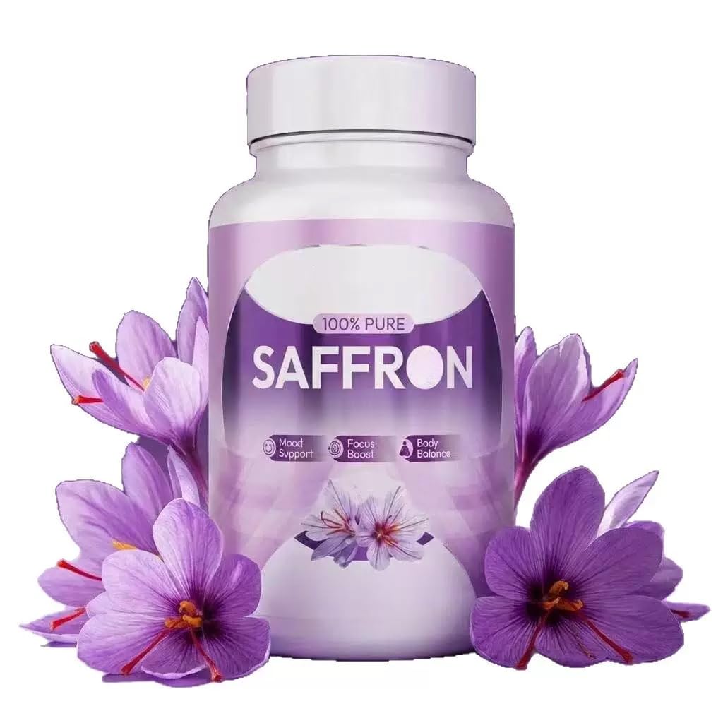 𝐒𝐚𝐟𝐟𝐫𝐨𝐧 - Soutient l'équilibre de l'humeur, stimule l'énergie et la concentration, favorise une vision saine - Sans OGM, sans gluten
