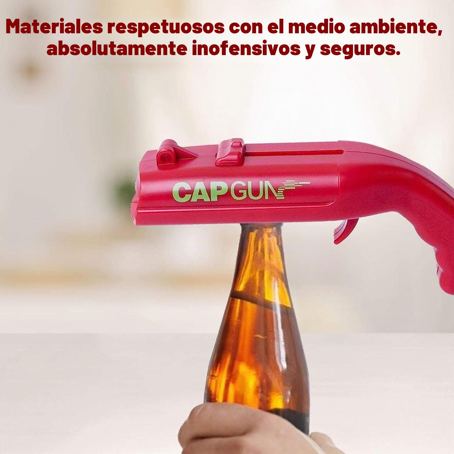 Pistola Abrebotellas Abridor de Cerveza Creativo Negro