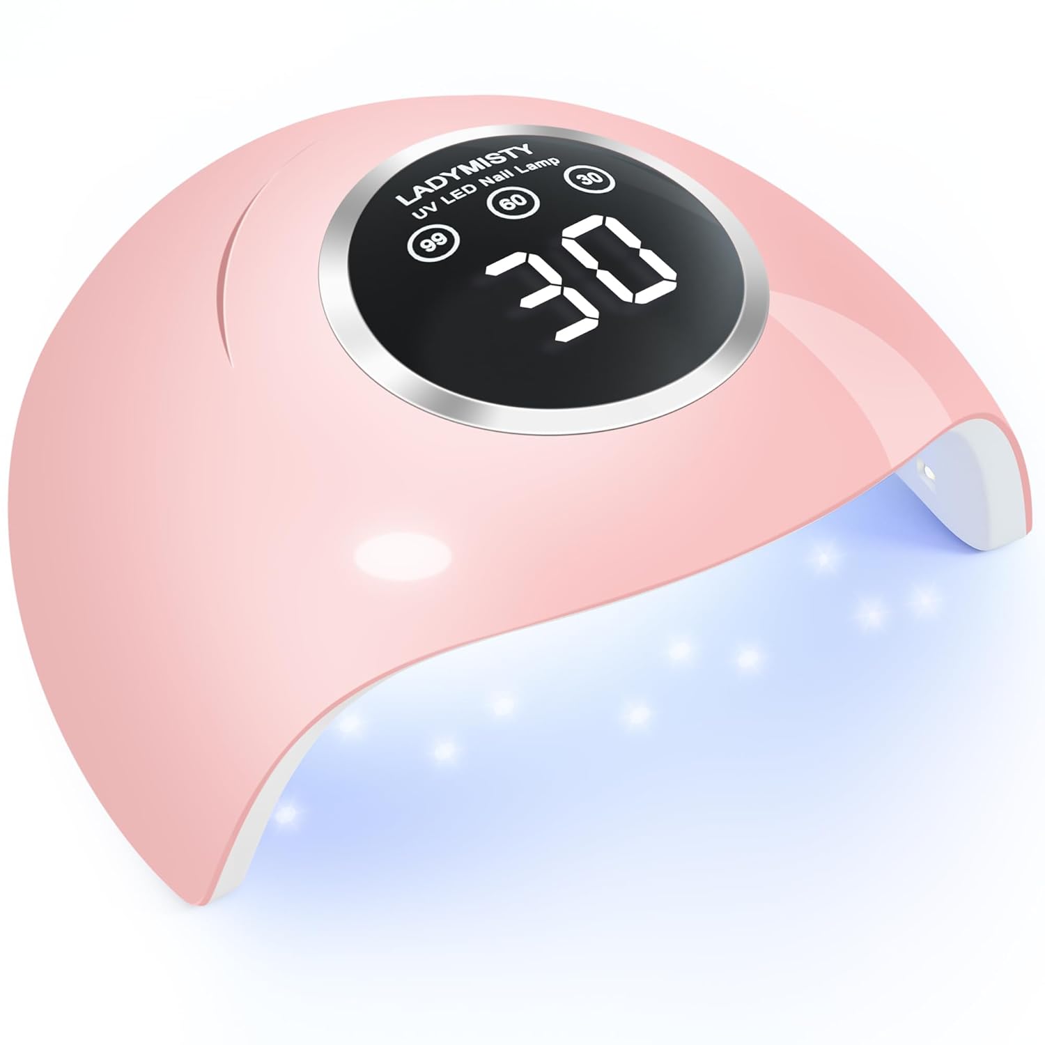72W UV LED Nail Lamp Light Dryer for Nails Gel Polish with 18 Beads 3 Timer Setting & LCD Touch Display Screen, Auto Sensor, Professional Nails, Pink……