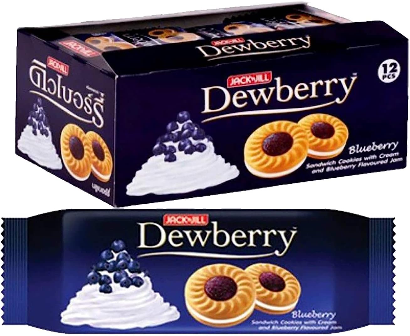 DEWBERRY Blueberry Cookies 36G.X12