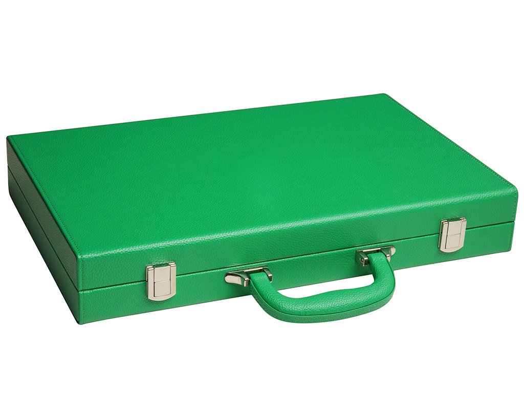 Zestaw 40 cm Premium Backgammon - średni rozmiar - zielona tablica