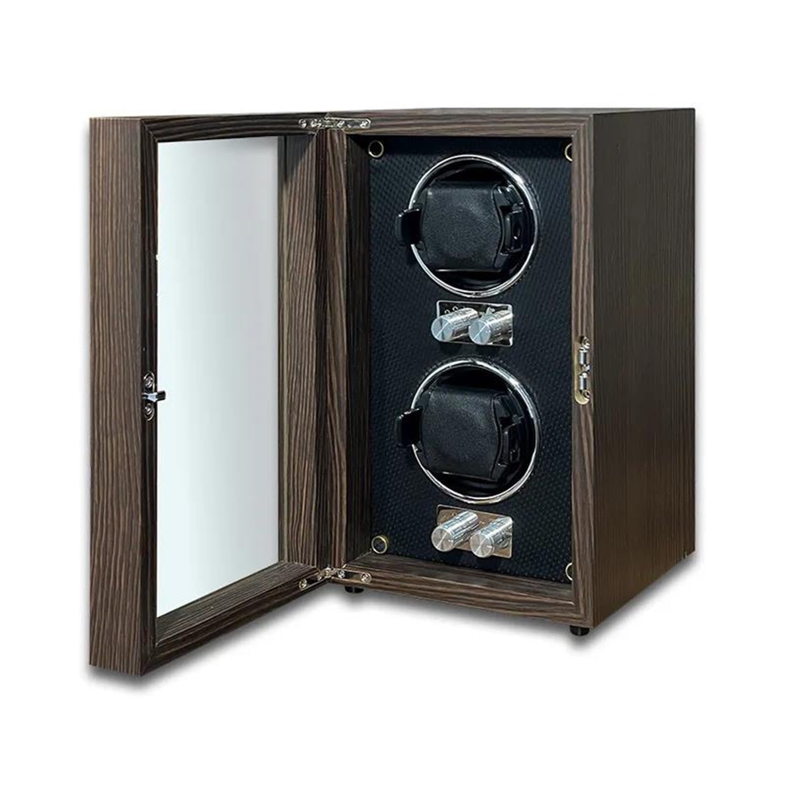 Joyeros Joyero Viaje Almacenamiento Para Reloj Mecánico, Almacenamiento A Prueba Polvo Para Reloj Doméstico, Rotador Giratorio Grano Madera, Enrollador Automático(19*17*28) Organizador De Joyas Joyero