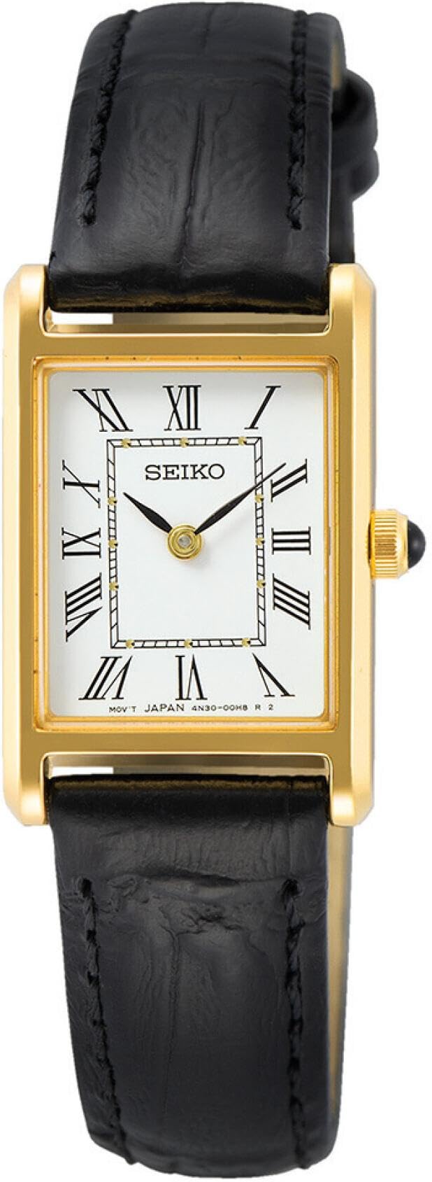 Seiko Damen-Uhr Quarz Edelstahl mit Lederband SWR054P1