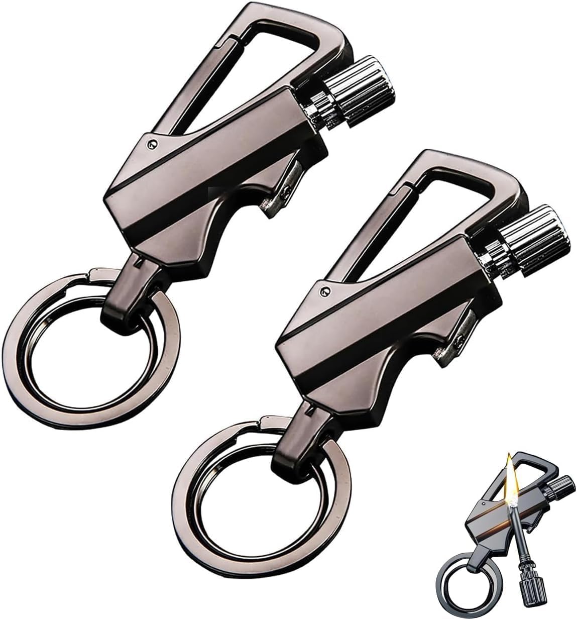 Permanent Match Infinity Lighter Permanent Match with Multitool Keychain Bottle Opener Waterproof Reusable Matchstick Forever Match for Outdoor
