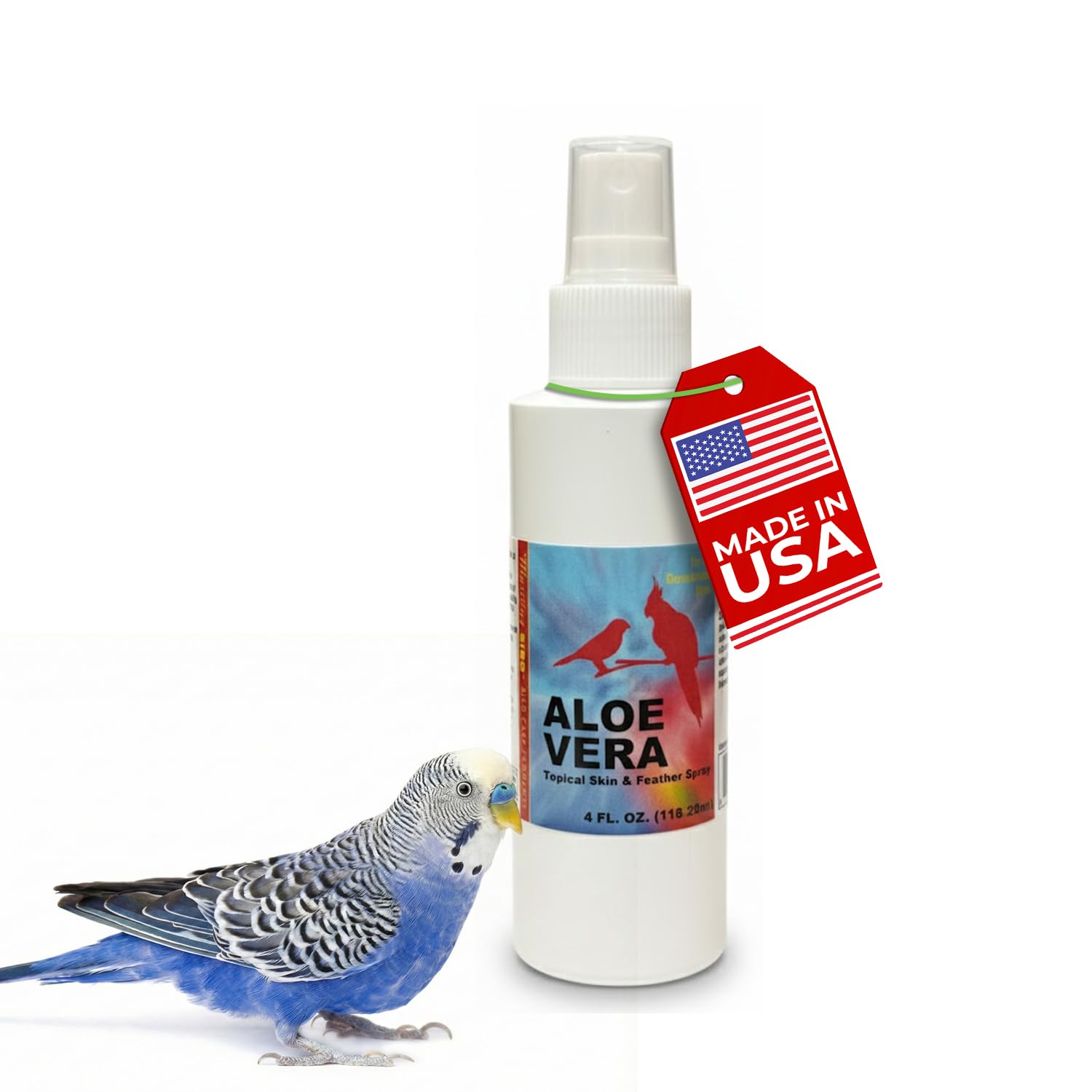 Morning Bird Aloe Vera Spray 4 Fl Oz – Natural Topical Spray for All Birds – Soothes Dry Skin & Supports Healthy Skin – Easy-to-Use Spray Bottle for Gentle Hydration & Skin Relief