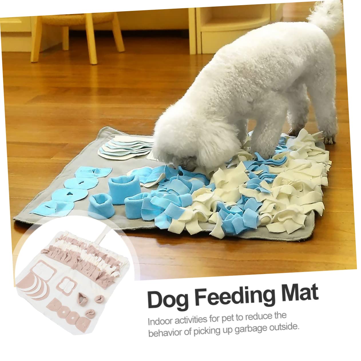 Alfombrilla Olfativa para Perros Beige de Felpa, Entrenamiento