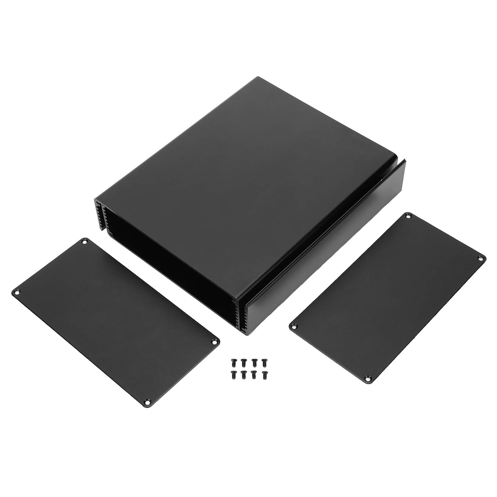 Project Box Enclosure Case Split Type Electronic Project Enclosure Aluminum Alloy Housing for Circuit Board (Sandblasted Oxidized Black)-image-25