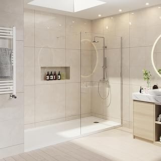NRG 1000 x 1950mm Wetroom Screen Wet Room Shower Enclosure Screen Panel 8mm Easy Clean Glass