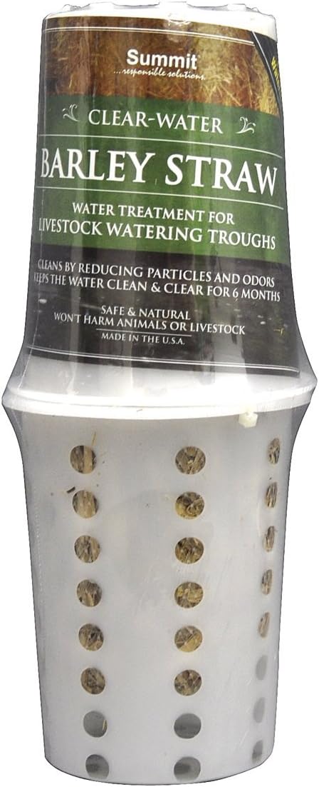 Summit 131 Clear-Water Barley Straw for Livestock Watering Troughs, Treats up to 1000-Gallons, 0.5 lbs