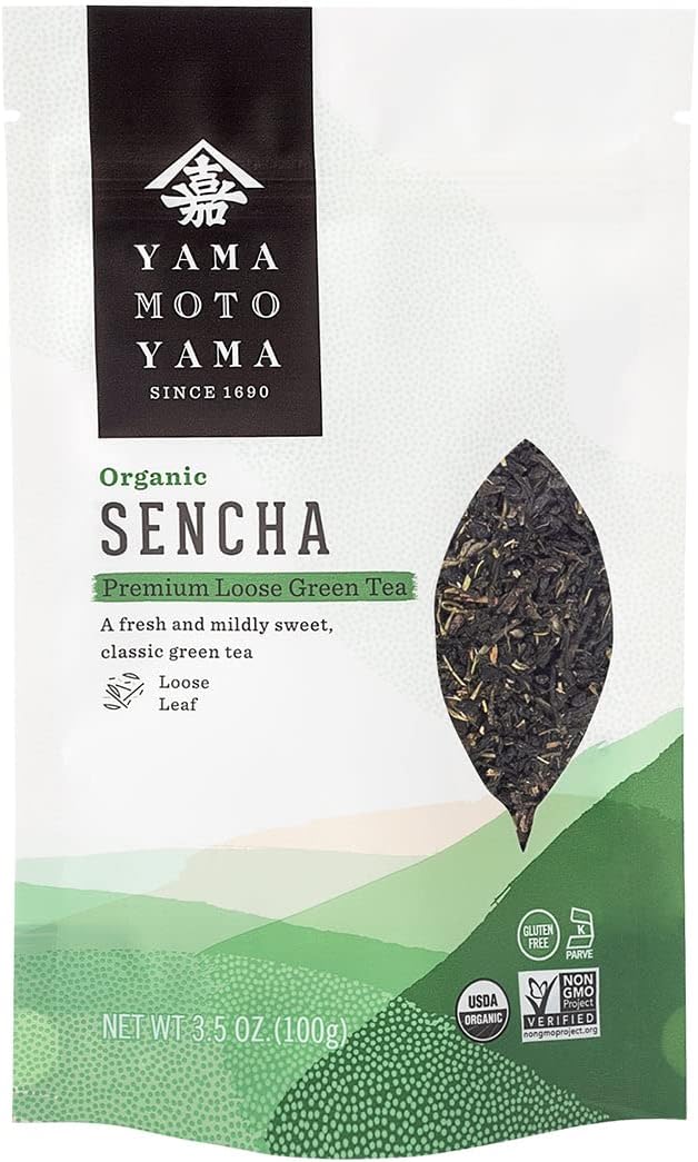 Organic Sencha Loose Leaf Green Tea, 3.5 oz pack, Caffeinated