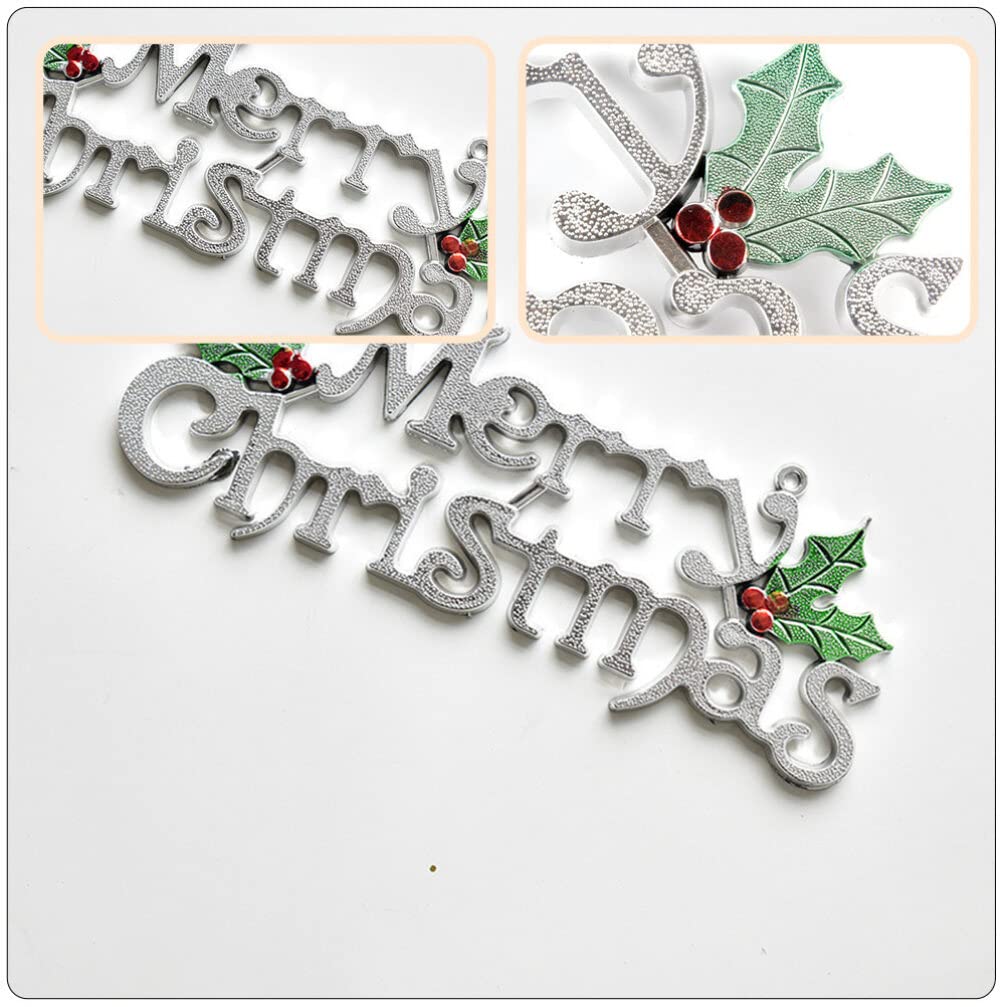 ifundom 12piezas Decoración Navideña Carteles De Puerta De Plástico Letreros Merry Christmas Para Interiores y Exteriores
