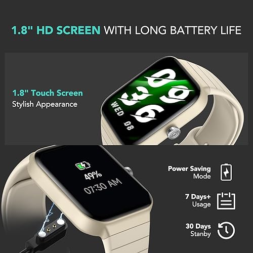 Miniatura 7 de SKG Reloj inteligente para mujeres y hombres (respuestahacer llamadas), Alexa integrado, correa extra negra, reloj inteligente IP68 para iPhone