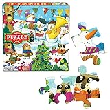 Eeboo Snowman's Band Jigsaw Puzzle, 64 Pieces