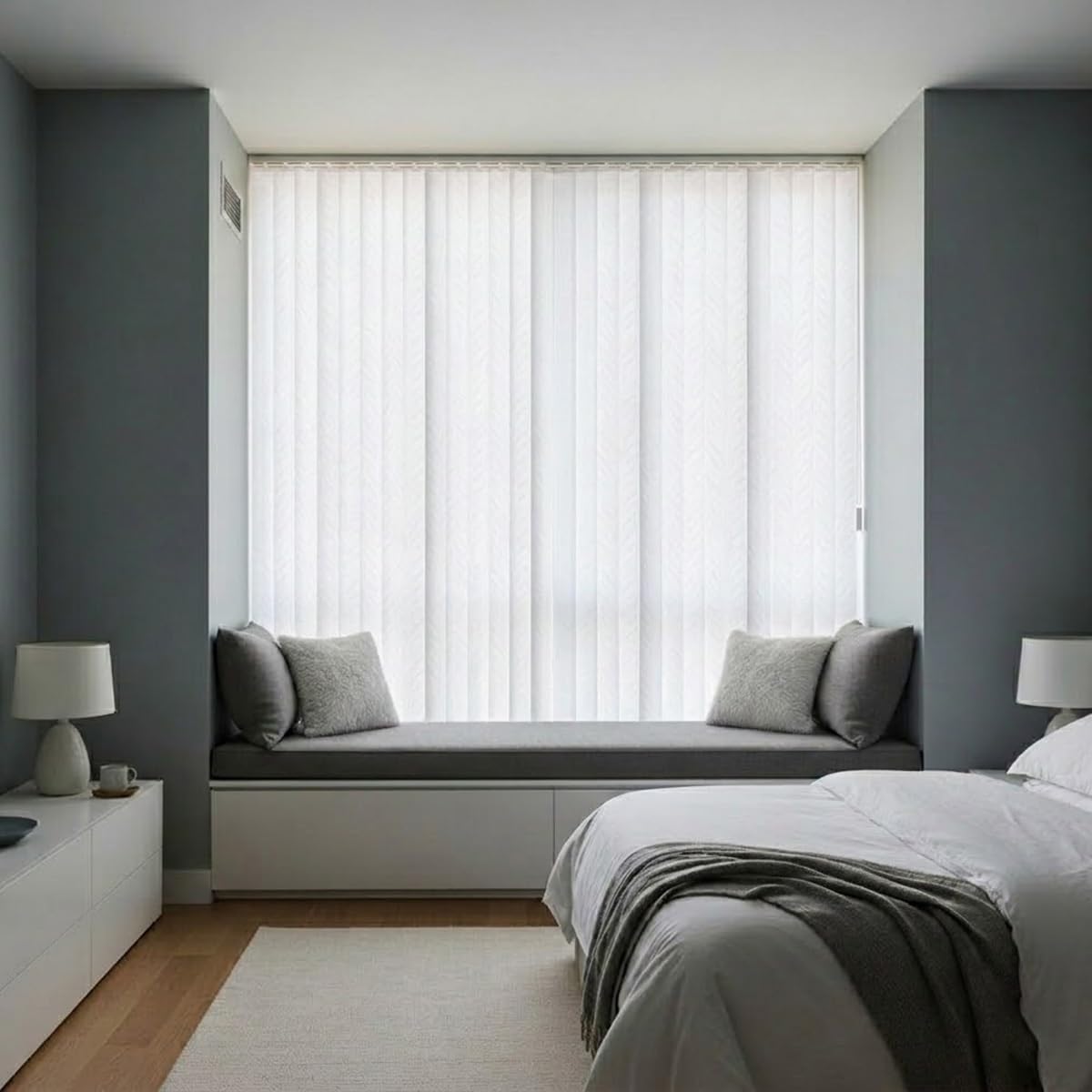Blanco para puertas corredizas ajustable de 65-135 cm y opaco para separadores de habitaciones