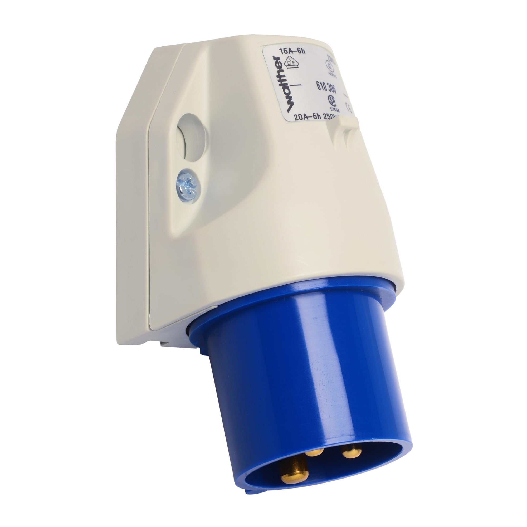 Walther Werke 610306 610306 Prise murale mâle CEE 16 A 3 pôles 230 V 1 pc(s)
